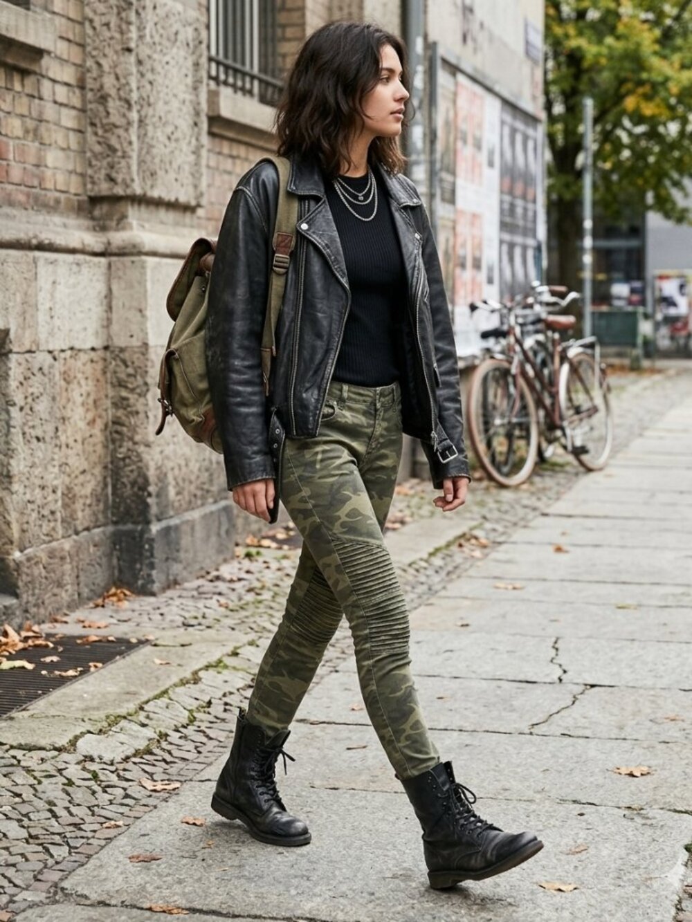Jasmine & Juliana Green Woodland Camouflage Utility Ankle Pants Sz 6